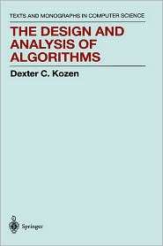   Algorithms, (0387976876), Dexter C. Kozen, Textbooks   