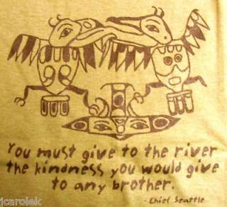 Chief Seattle Wisdom Ts T shirt NWT Native American  
