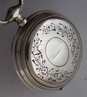 120 Years Old French Cylinder Antique SILVER KW/KS Pocket Watch 