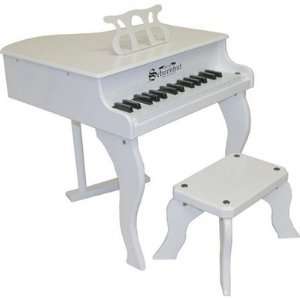    Schoenhut 19.3 Fancy Baby Grand Piano (White) Toys & Games