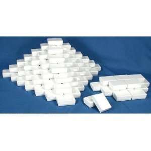  100 White Swirl Charm Cotton Boxes Pendant Gift Box 