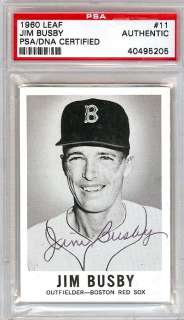 Bill Busby Autographed Signed 1960 Leaf Card PSA/DNA #40495205  
