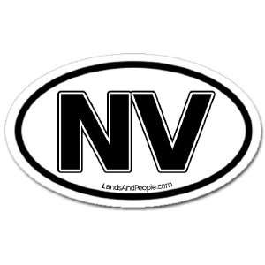 Nevada NV Black and White Car Bumper Sticker Decal Oval