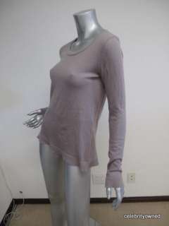 Kristense Du Nord Light Purple Cashmere Long Sleeve Scoop Neck Sweater 