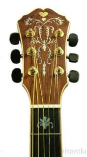 Solid Asian Rosewood Cutaway Guitar Inlaid MOP G1230  
