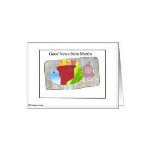  Good News from Martha  Note Card Card Health & Personal 