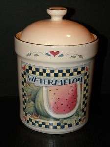 Susan Winget Harvest Watermelon Small Canister  
