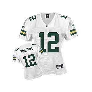 Reebok Green Bay Packers Aaron Rodgers Womens White Fashion Jersey 