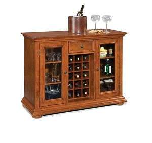 Homestead Buffet Server Wine Bar Cabinet   Warm Oak  