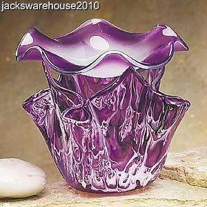 Purple Marble Grain Tulip 4 Oil Tart Warmer Burner  