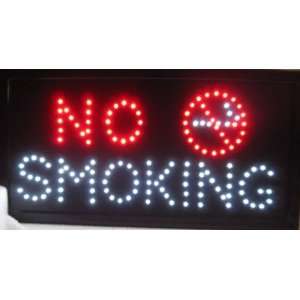 Open NO SMOKING Led Neon Business Motion Light Sign. On/off with Chain 