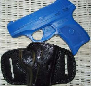BLACK LEATHER RIGHT HAND BELT SLIDE QUICK DRAW HOLSTER for RUGER LC9 