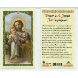  Prayer to Saint Joseph for Employment Chromo NB Holy Card 