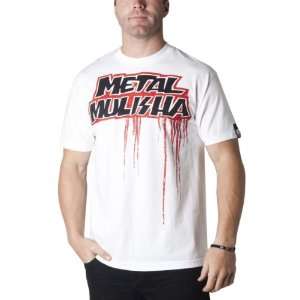 Metal Mulisha Visible Mens Short Sleeve Racewear Shirt   White / 2X 