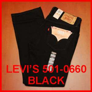 Levis 501 Jeans Jean BLACK 0660 ALL SIZES AVAILABLE  