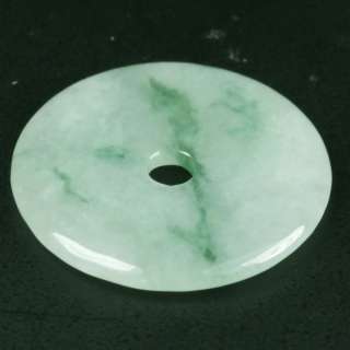 Peaceful Donut Green Pendant 100% Grade A Jade Jadeite  