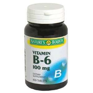  Natures Bounty Vitamin B6, 100mg, 100 Tablets Health 