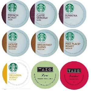 18 Count   Variety Pack of Starbucks Coffee & Tazo Tea K Cups for 