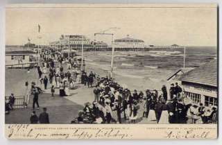 1902 WILDWOOD NJ Boardwalk Crowd Graves postcard  
