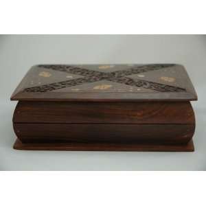 Handcrafted Decorative Storage Box Carved Wooden Trinket Box Jewelry 