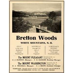  1918 Ad Bretton White Mountain New Hampshire Resort 