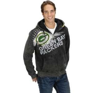  Pro Line Green Bay Packers Mens Distressed Hooded 