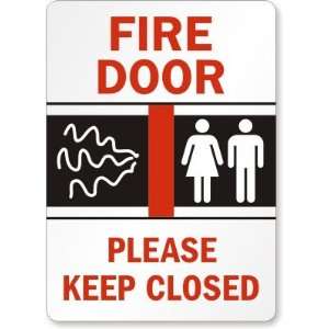  Fire Door Please Keep Closed (with graphic) Plastic Sign 