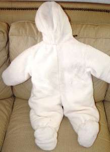 Le Petit Rothschild 6 9 months White Puppy Snow Suit  