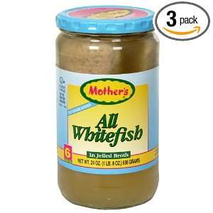 Mothers All White Fish Jellied Sugarfree, 24 ounces (Pack of 3)