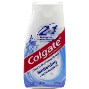  Colgate 2 in 1 Whitening Toothpaste & Mouthwash 4.6 Oz 
