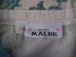 MALBE Vtg 60s Hippy Paisley Tapestry Prairie Maxi Skirt  