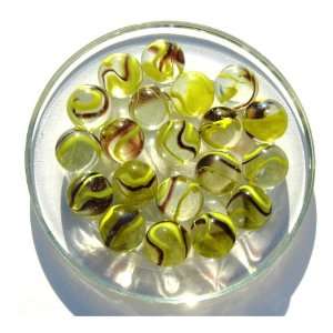  25 Marbles   Marble GUEPE   Glass Marble diameter  16 mm 