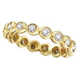 00ct Bezel Set Diamond Eternity Ring 14k Yellow Gold  