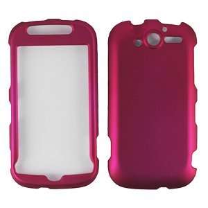  Rubberized Rose Red Hard Protector Case For HTC MyTouch 4G 