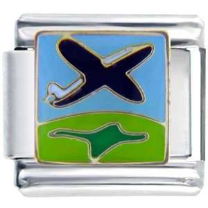  Plane At Take Off Spring Italian Charms Pugster Jewelry