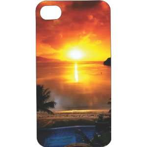 Clear Hard Plastic Case Custom Designed Sunset at the Beach iPhone 