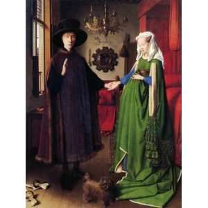  12X16 inch Jan van Eyck Figure Canvas Art Repro Arnolfini 