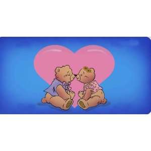  Airbrushed License Plate   Bears/Hearts License Plate 