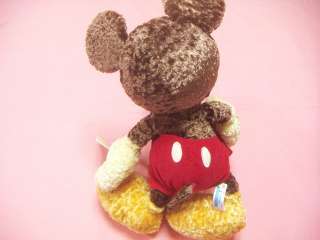 Disney Mickey Mouse Chocolate Color Big Plush / Japan SEGA 2003 Game 