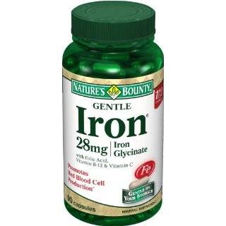 Natures Bounty Gentle Iron, 28mg, 90 Capsules (Pack of 3) by Natures 