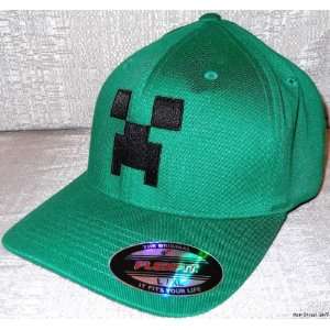  Minecraft CREEPER Embroidered Flexfit Baseball CAP/ HAT 