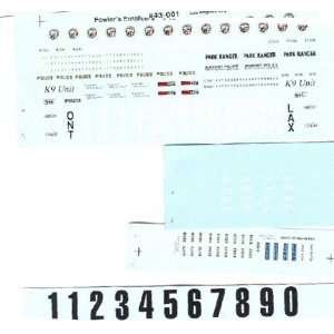  #43001 Southern California Police Decals