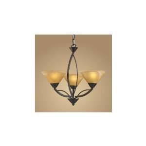 Westmore Lighting 3 Light Aged Bronze Contemporary Chandelier CH35467