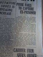  Floyd Bonnie Clyde Gangster Newspaper Lot Wichita Falls Texas  