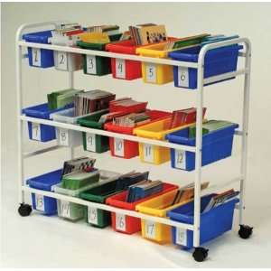  Leveled Reading Book Browser Cart with Display Racks
