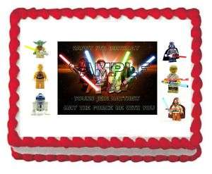 Star Wars Lego 3 Cupcake Cookie Edible Images Cake  