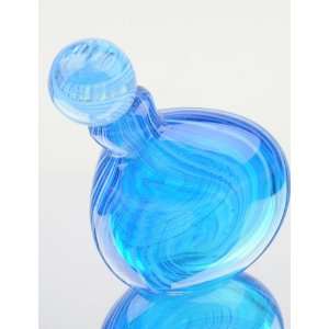   The Sea Series   Blue Swirl Multi Use Bottle with Murano Glass Cork