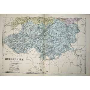   1881 Map Shropshire England Plan Ludlow Bishops Castle