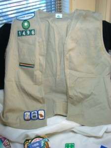 LOT 130+ PC GIRL SCOUT GS PATCHES PINS VESTS DAISY BROWNIE JUNIOR 