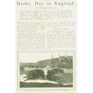  1902 Horse Racing Derby Day in England illustrated 